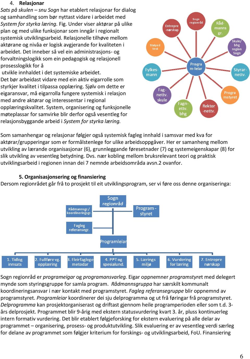 Relasjonelle tilhøve mellom aktørane og nivåa er logisk avgjerande for kvaliteten i arbeidet.