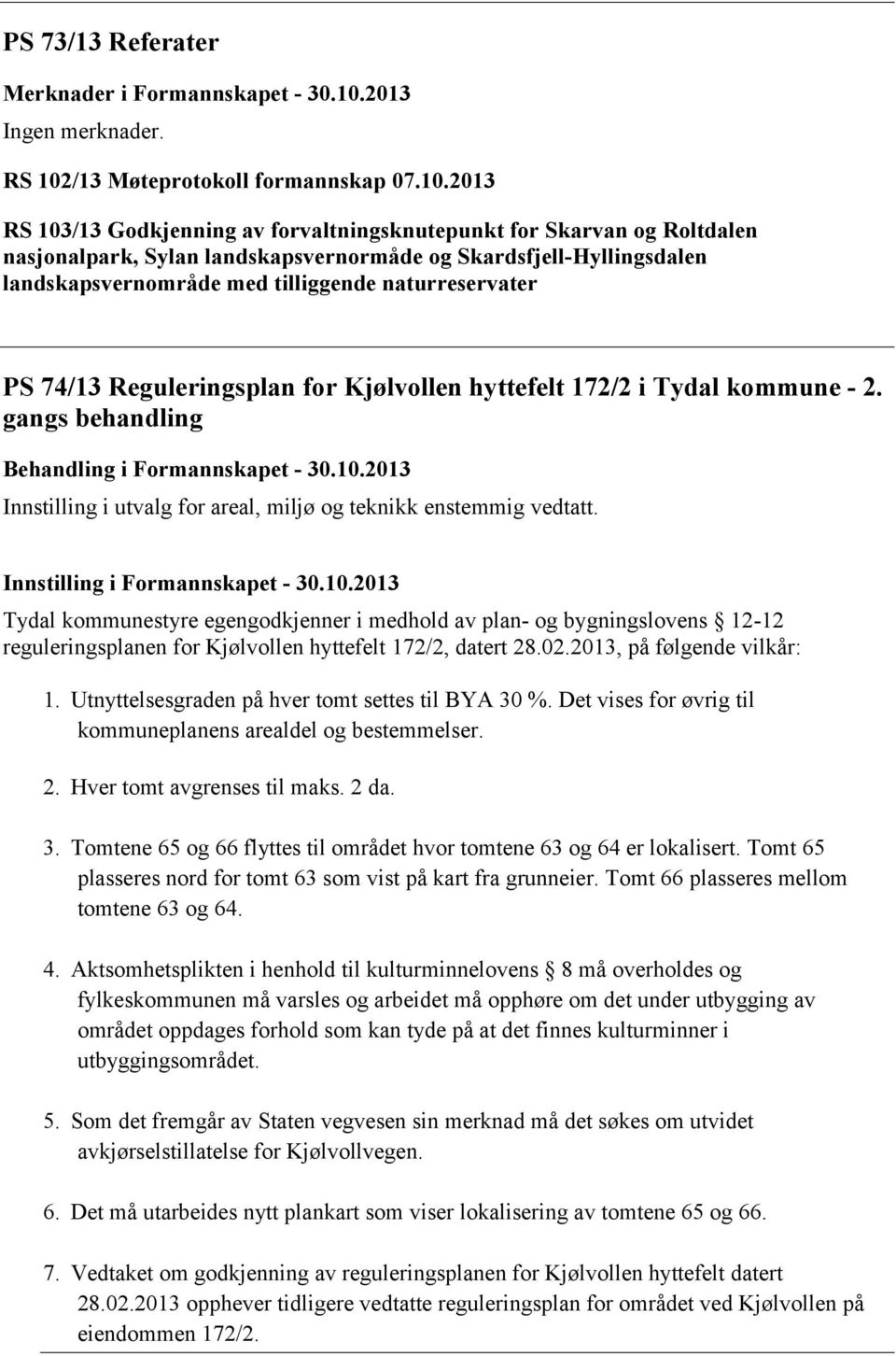 /13 Møteprotokoll formannskap 07.10.