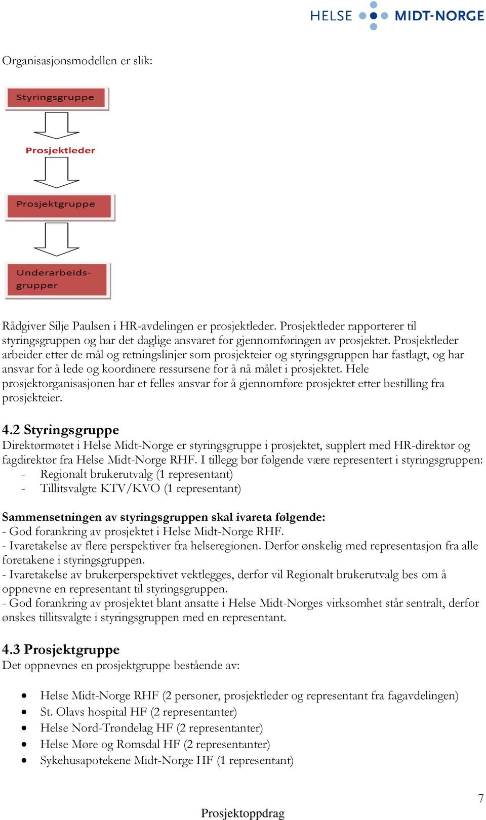 Hele prosjektorganisasjonen har et felles ansvar for å gjennomføre prosjektet etter bestilling fra prosjekteier. 4.