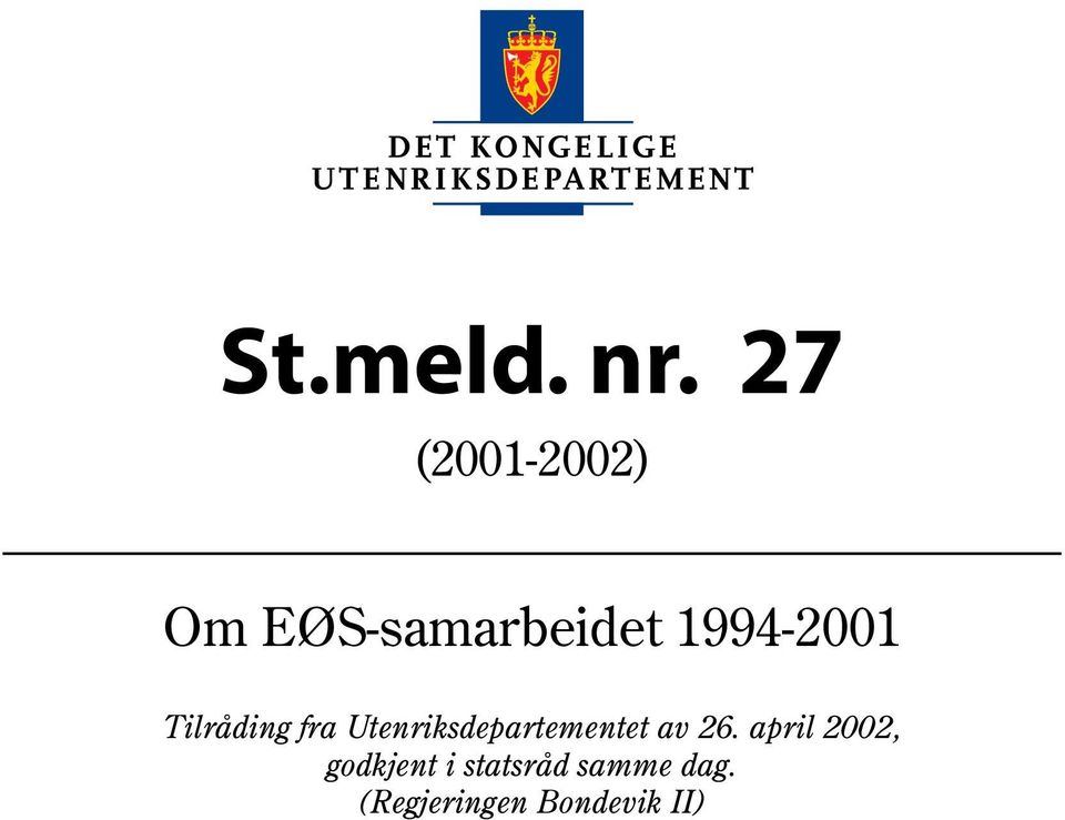 Utenriksdepartementet av 26.