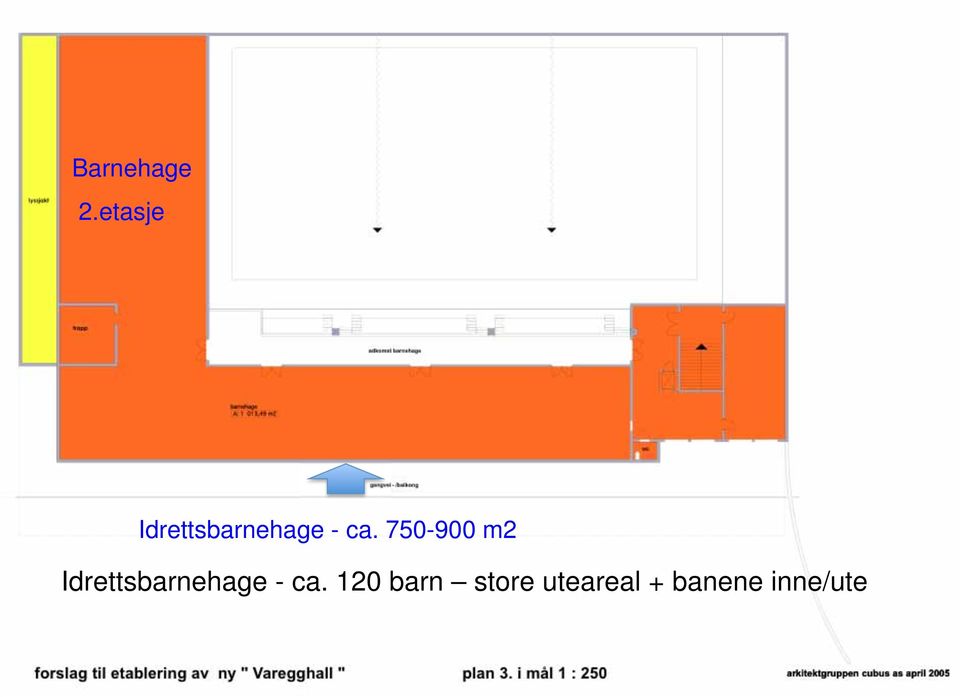 750-900 m2 Idrettsbarnehage -