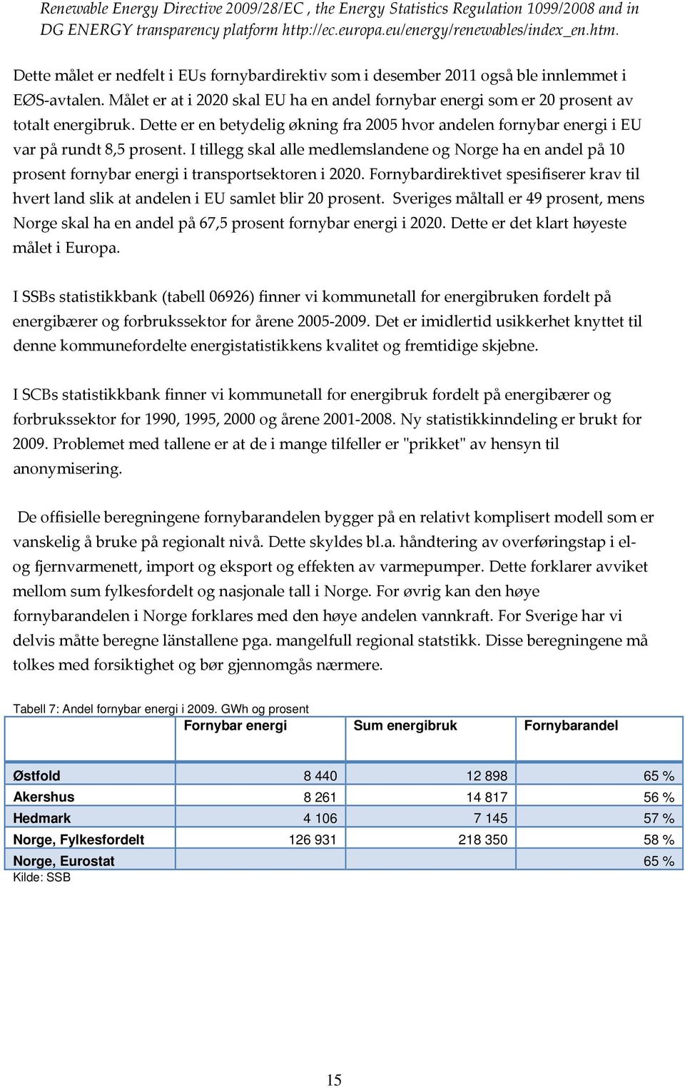 Dette er en betydelig økning fra 2005 hvor andelen fornybar energi i EU var på rundt 8,5 prosent.