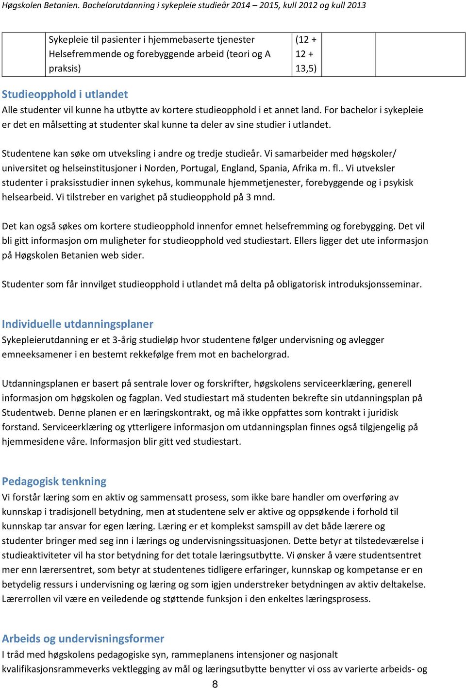 Vi samarbeider med høgskoler/ universitet og helseinstitusjoner i Norden, Portugal, England, Spania, Afrika m. fl.