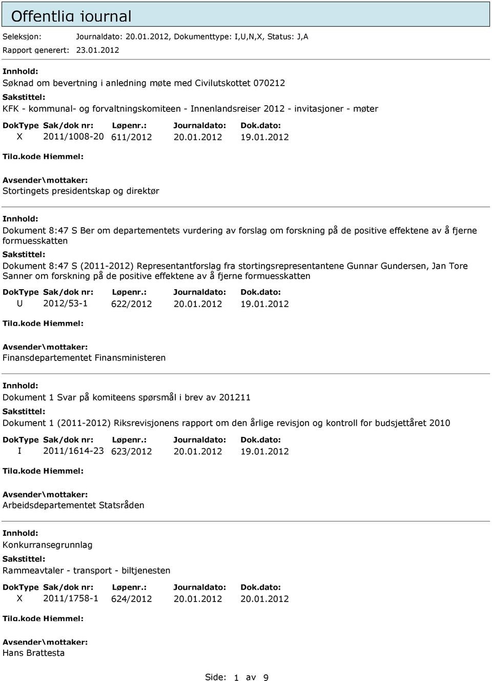 presidentskap og direktør Dokument 8:47 S Ber om departementets vurdering av forslag om forskning på de positive effektene av å fjerne formuesskatten Dokument 8:47 S (2011-2012) Representantforslag