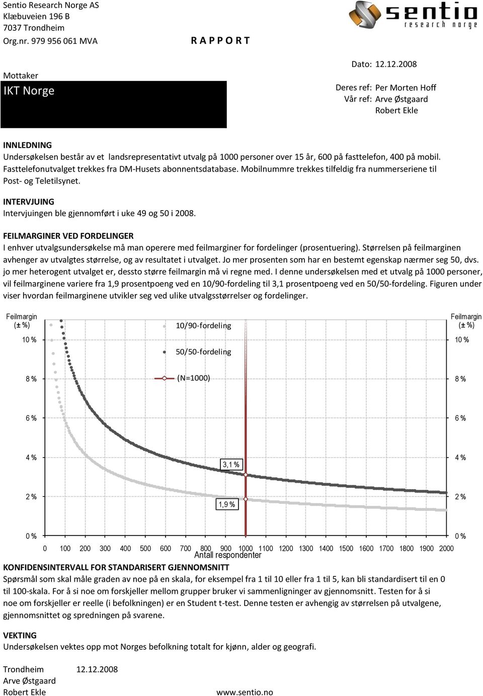 Fasttelefonutvalget trekkes fra DM-Husets abonnentsdatabase. Mobilnummre trekkes tilfeldig fra nummerseriene til Post- og Teletilsynet. INTERVJUING Intervjuingen ble gjennomført i uke 49 og 5 i 28.