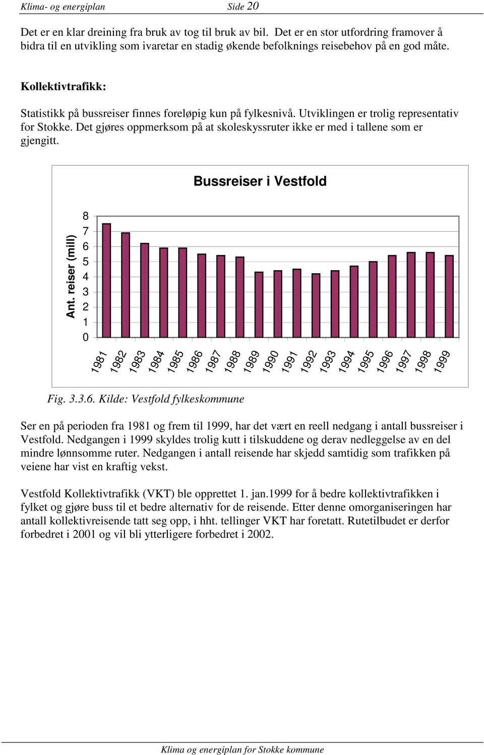 Kollektivtrafikk: Statistikk på bussreiser finnes foreløpig kun på fylkesnivå. Utviklingen er trolig representativ for Stokke.