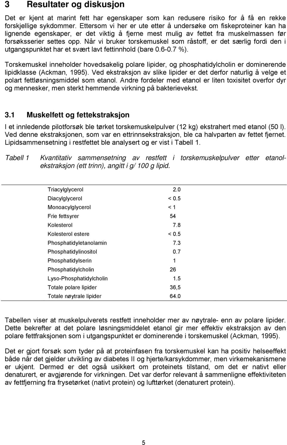 Når vi bruker torskemuskel som råstoff, er det særlig fordi den i utgangspunktet har et svært lavt fettinnhold (bare 0.6-0.7 %).