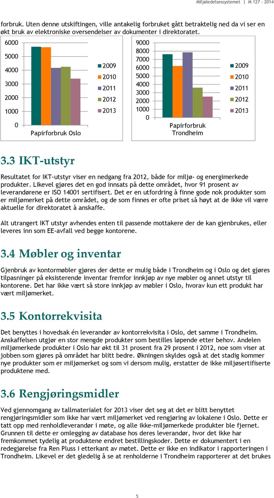 3 IKT-utstyr Resultatet for IKT-utstyr viser en nedgang fra, både for miljø- og energimerkede produkter.