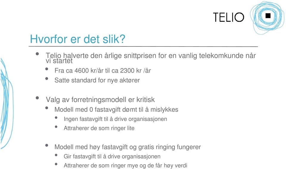 Satte standard for nye aktører Valg av forretningsmodell er kritisk Modell med 0 fastavgift dømt til å mislykkes