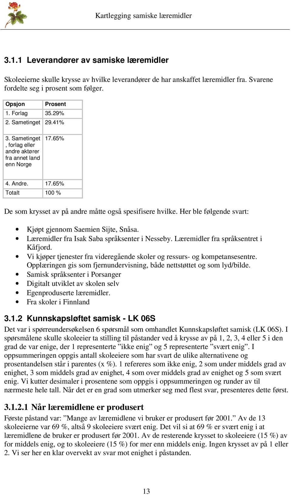 Her ble følgende svart: Kjøpt gjennom Saemien Sijte, Snåsa. Læremidler fra Isak Saba språksenter i Nesseby. Læremidler fra språksentret i Kåfjord.