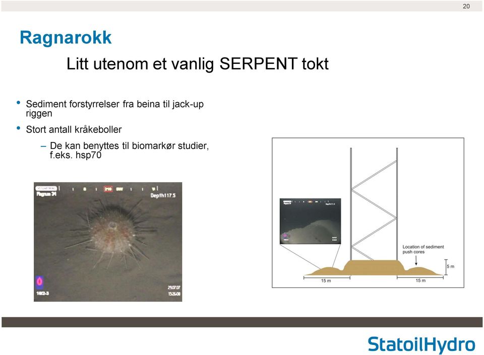 jack-up riggen Stort antall kråkeboller De