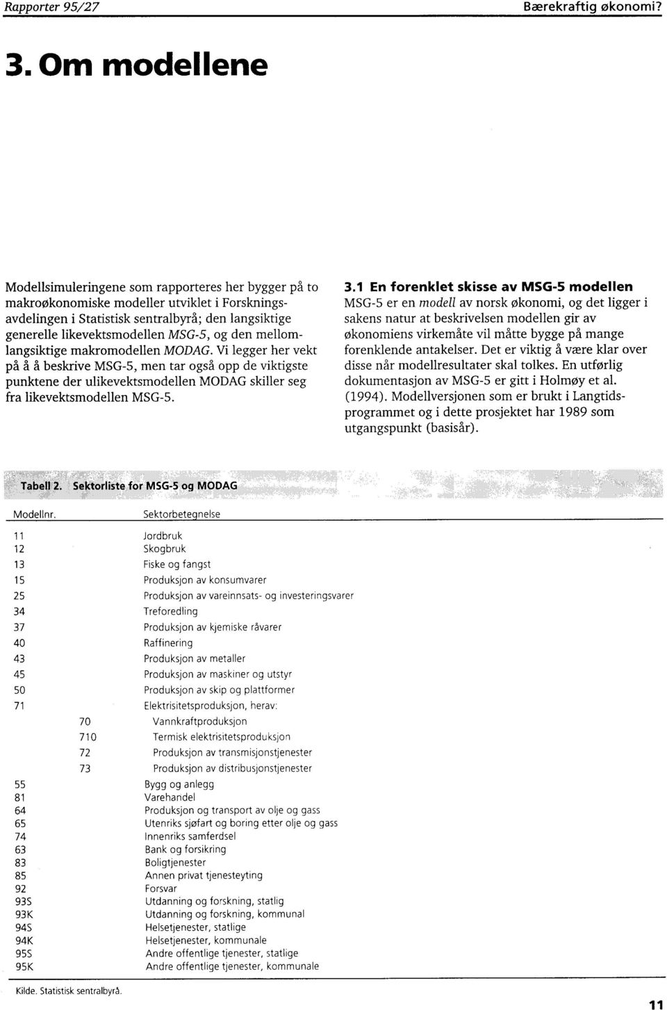 MSG-5, og den mellomlangsiktige makromodellen MODAG.