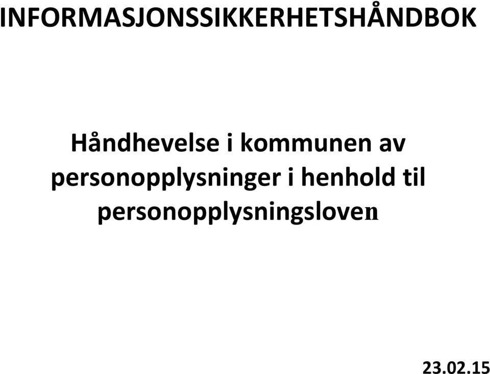 personopplysninger i henhold