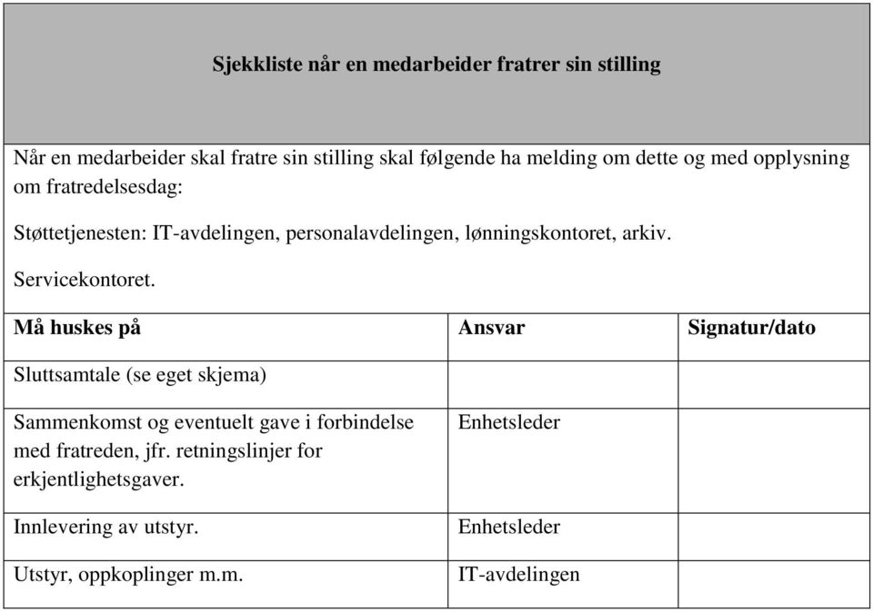 Servicekontoret.