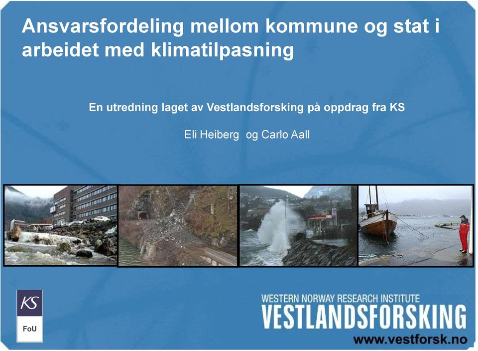 utredning laget av Vestlandsforsking