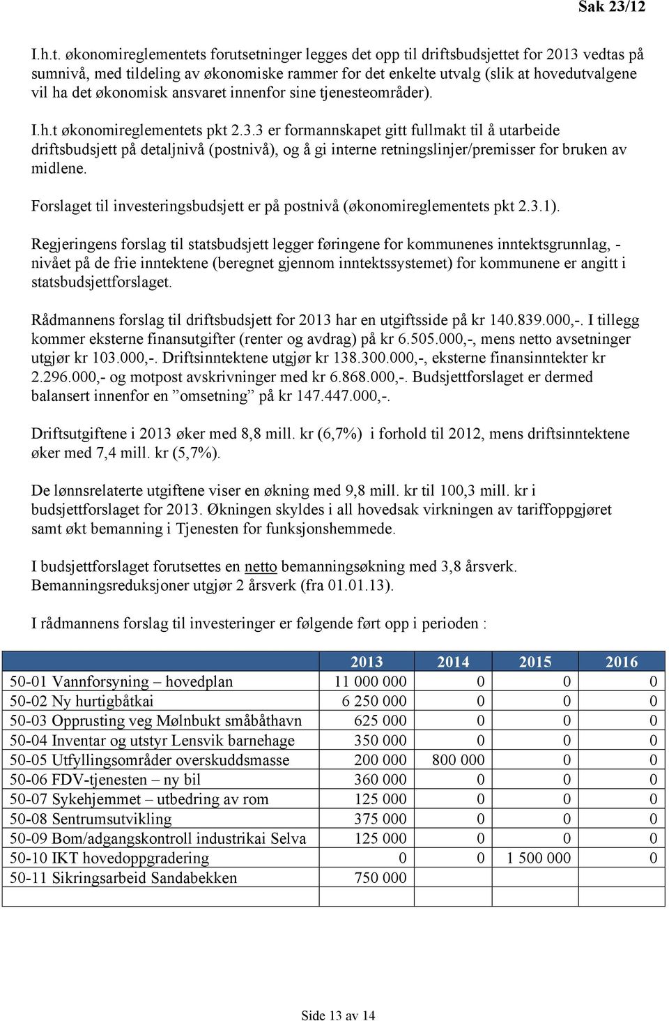 økonomisk ansvaret innenfor sine tjenesteområder). I.h.t økonomireglementets pkt 2.3.