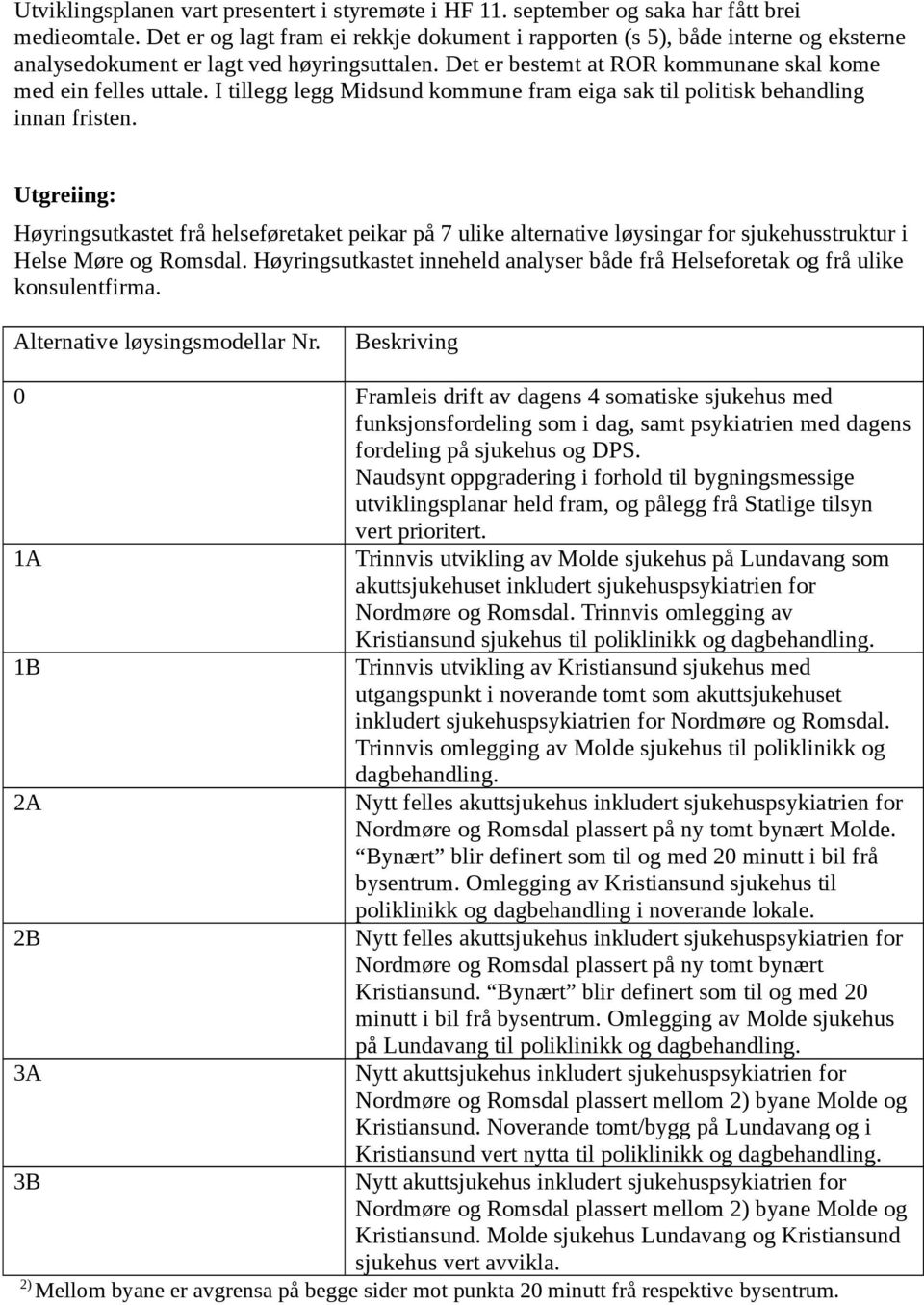 I tillegg legg Midsund kommune fram eiga sak til politisk behandling innan fristen.