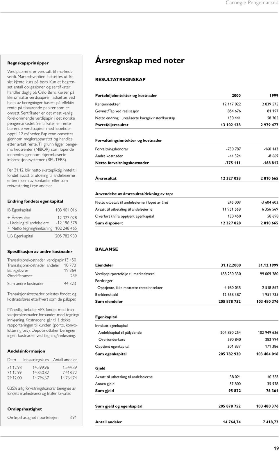 Kurser på lite omsatte verdipapirer fastsettes ved hjelp av beregninger basert på effektiv rente på tilsvarende papirer som er omsatt.