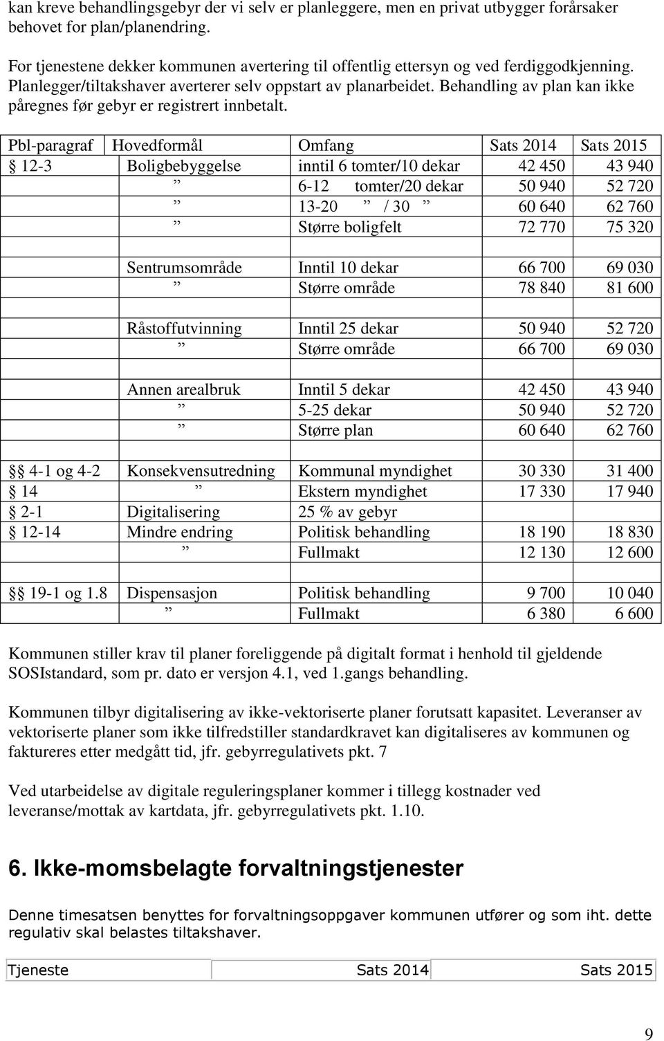 Behandling av plan kan ikke påregnes før gebyr er registrert innbetalt.