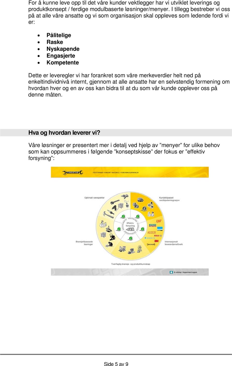 vi har forankret som våre merkeverdier helt ned på enkeltindividnivå internt, gjennom at alle ansatte har en selvstendig formening om hvordan hver og en av oss kan bidra til at du som