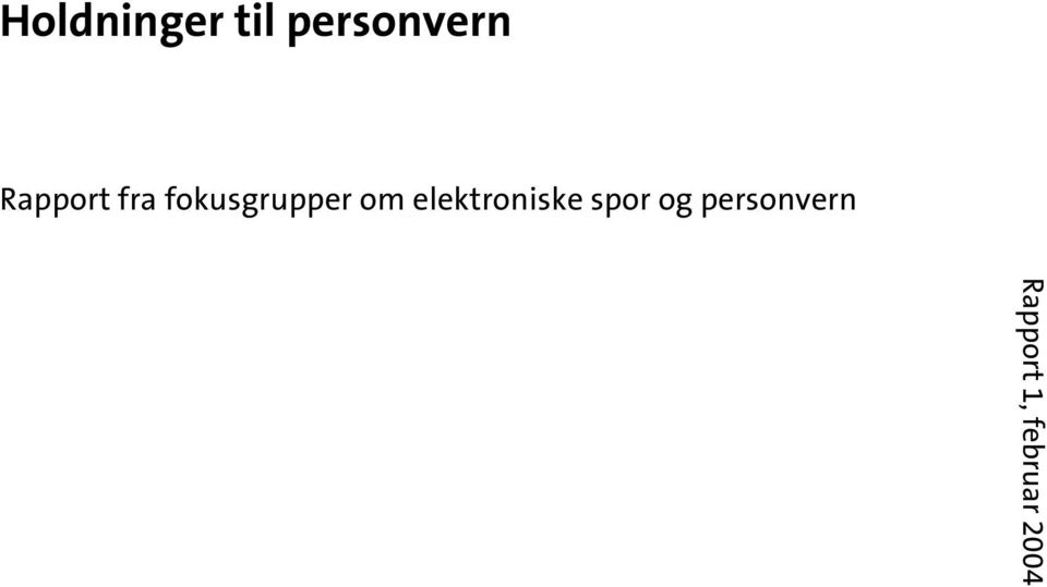 elektroniske spor og