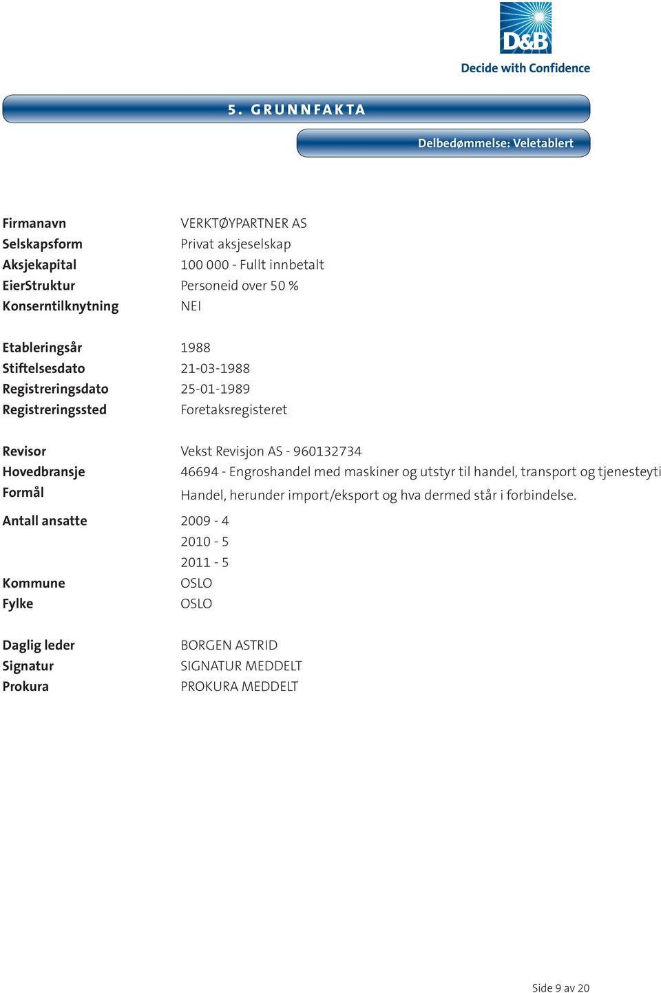 Revisjon AS - 960132734 Hovedbransje 46694 - Engroshandel med maskiner og utstyr til handel, transport og tjenesteyti Formål Handel, herunder import/eksport og hva