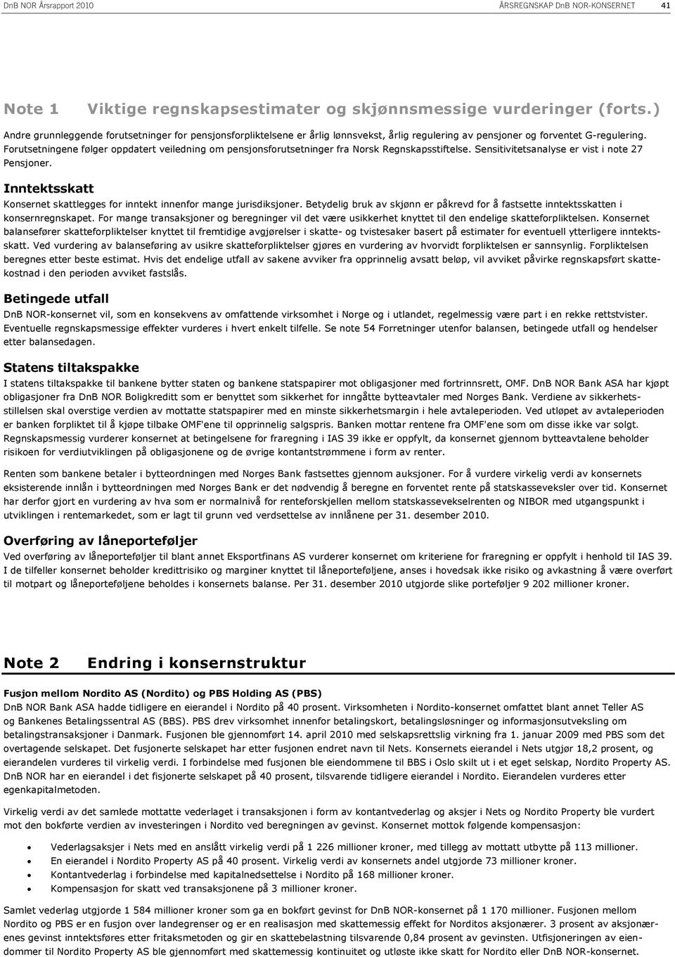 Forutsetningene følger oppdatert veiledning om pensjonsforutsetninger fra Norsk Regnskapsstiftelse. Sensitivitetsanalyse er vist i note 27 Pensjoner.