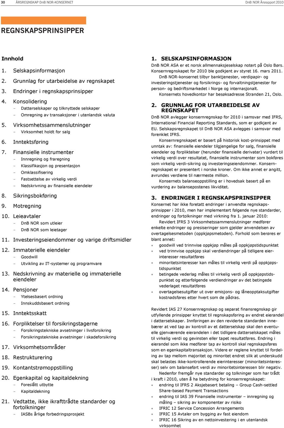 Finansielle instrumenter - Innregning og fraregning - Klassifikasjon og presentasjon - Omklassifisering - Fastsettelse av virkelig verdi - Nedskrivning av finansielle eiendeler 8. Sikringsbokføring 9.