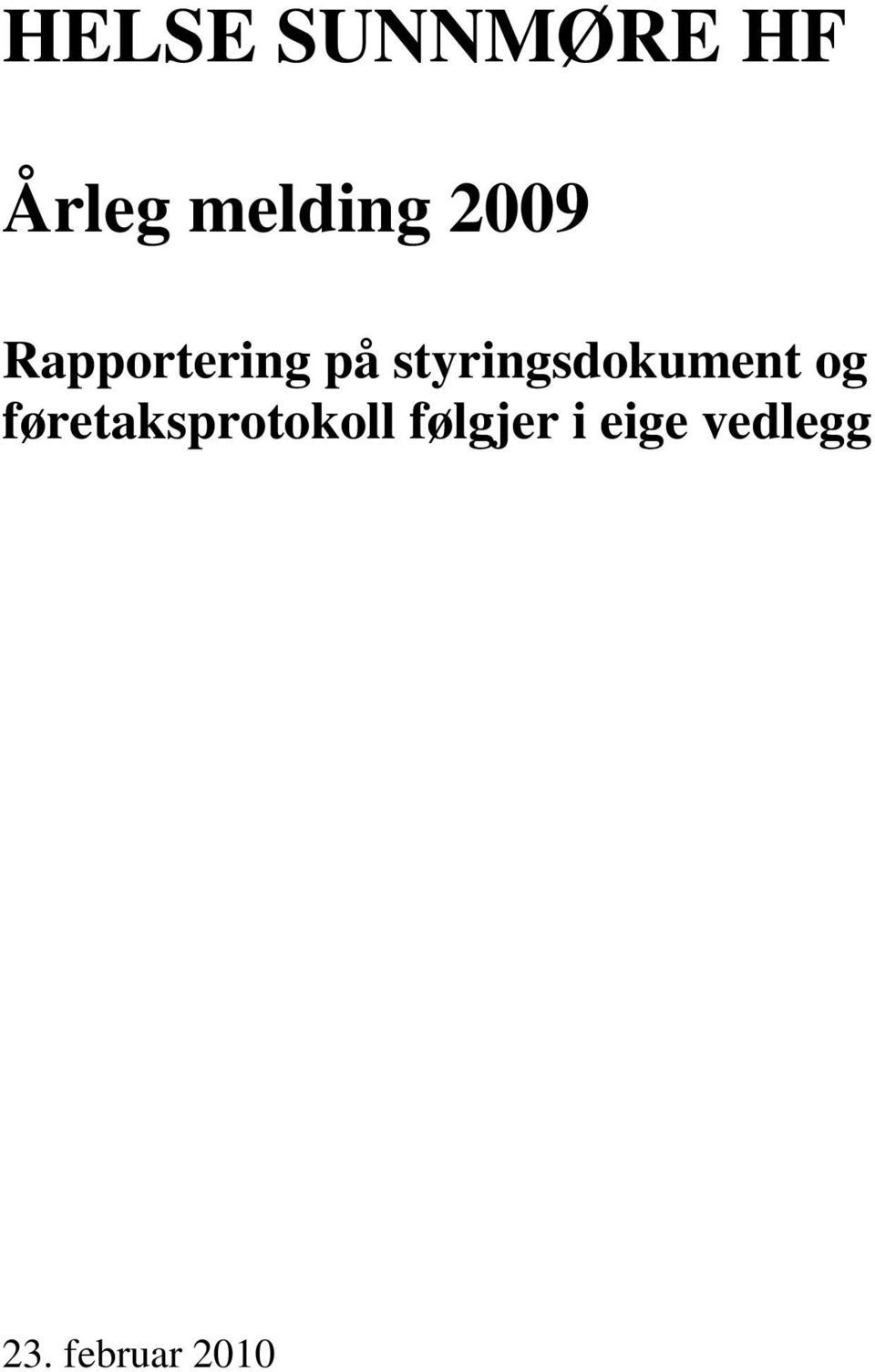 styringsdokument og