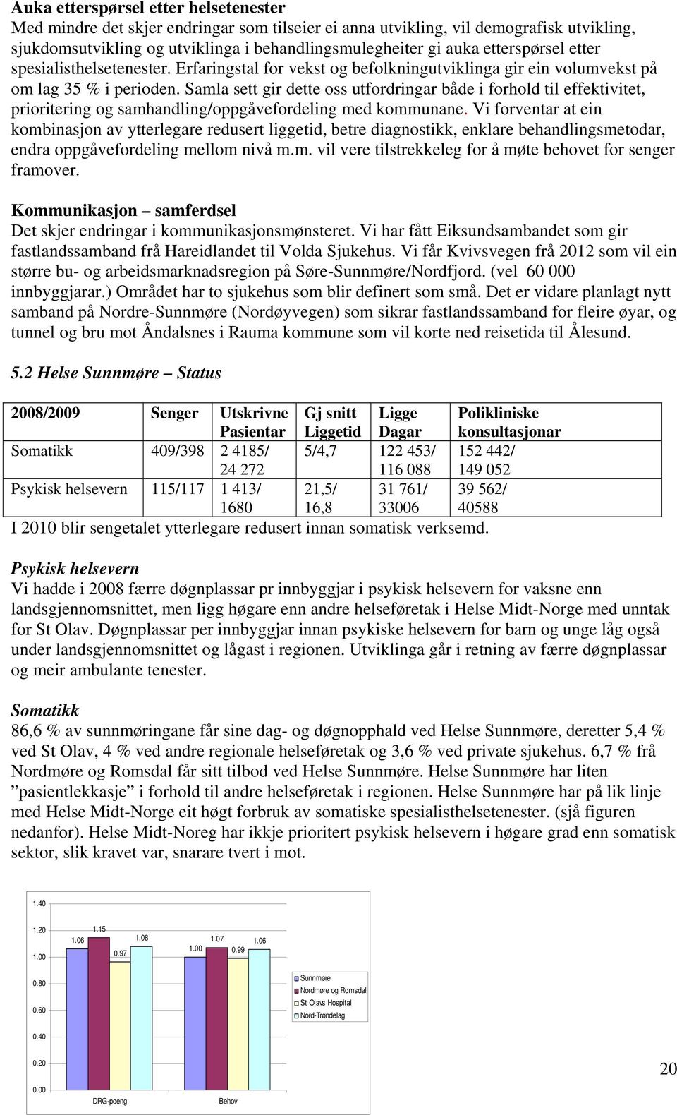 Samla sett gir dette oss utfordringar både i forhold til effektivitet, prioritering og samhandling/oppgåvefordeling med kommunane.