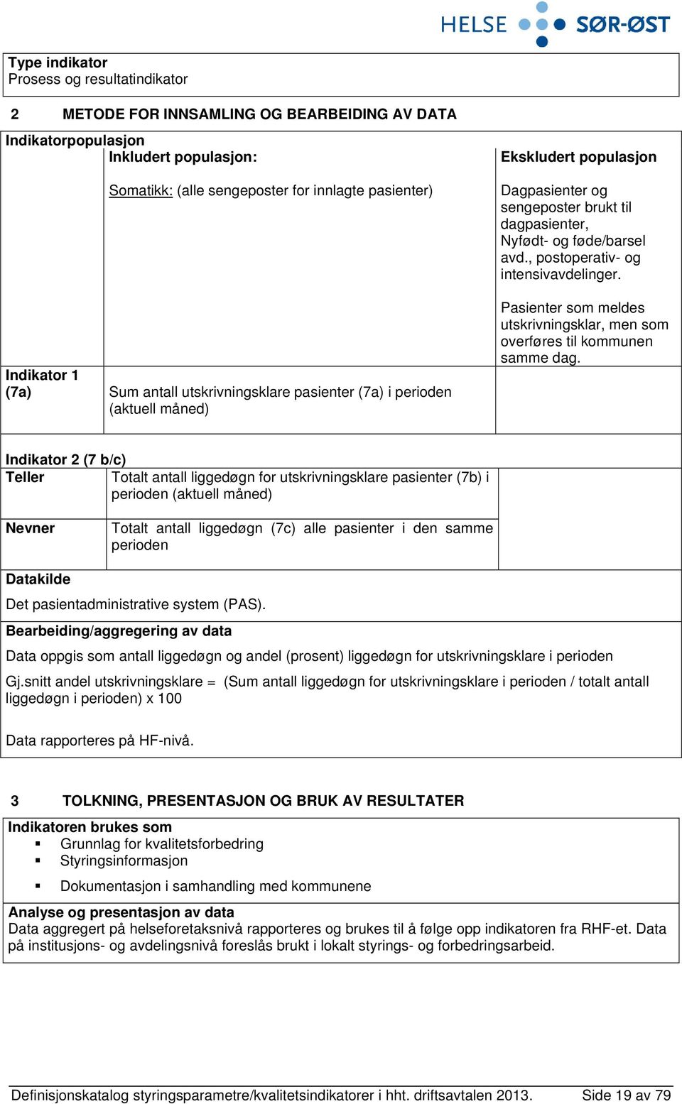 Indikator 1 (7a) Sum antall utskrivningsklare pasienter (7a) i perioden (aktuell måned) Pasienter som meldes utskrivningsklar, men som overføres til kommunen samme dag.