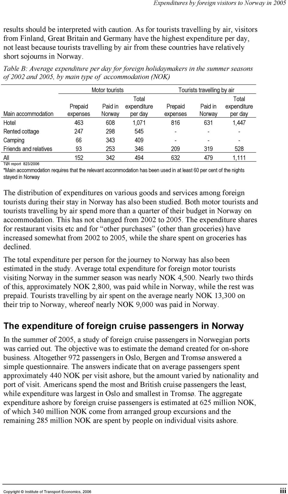 relatively short sojourns in Norway.