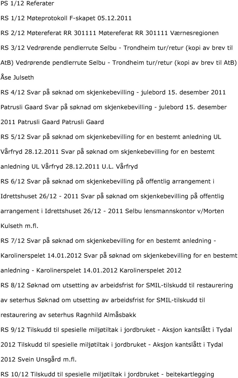 Mçteprotokoll F-skapet 05.12.