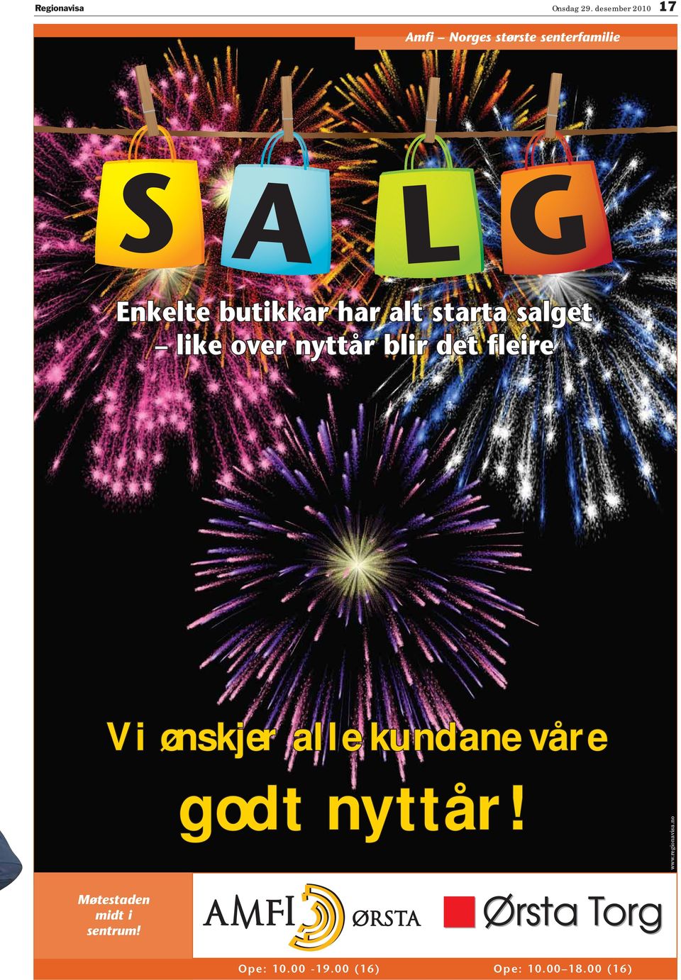 alt starta salget like over nyttår blir det fleire godt nyttår!