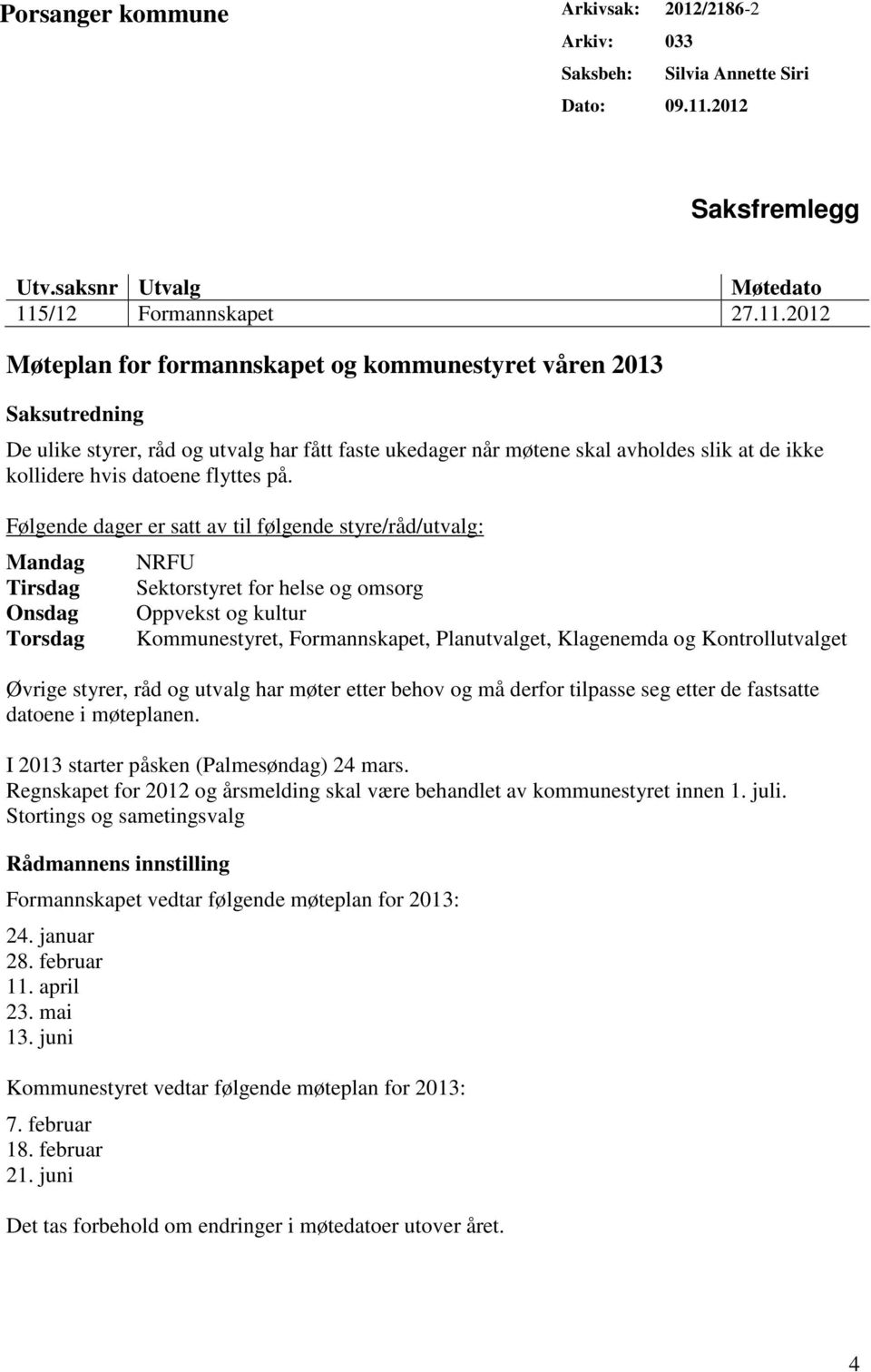 /12 Formannskapet 27.11.