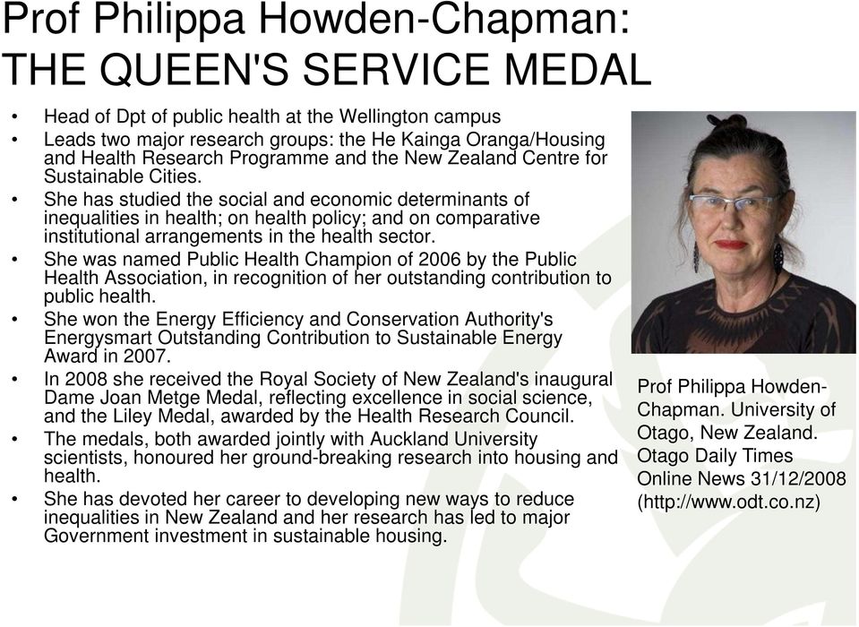 She has studied the social and economic determinants of inequalities in health; on health policy; and on comparative institutional arrangements in the health sector.