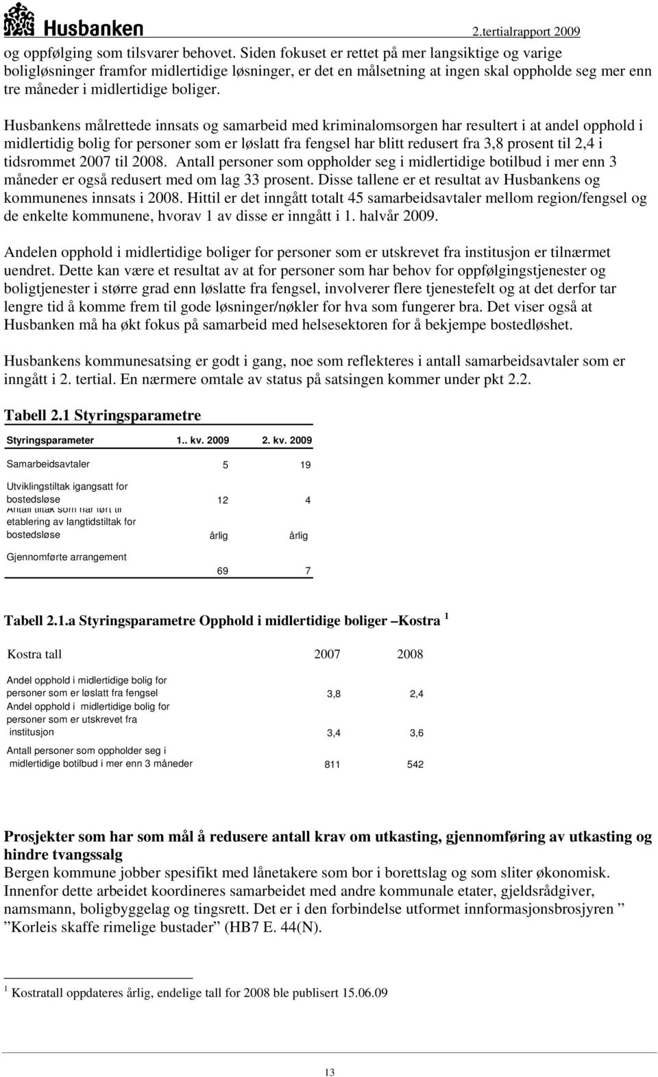 Husbankens målrettede innsats og samarbeid med kriminalomsorgen har resultert i at andel opphold i midlertidig bolig for personer som er løslatt fra fengsel har blitt redusert fra 3,8 prosent til 2,4