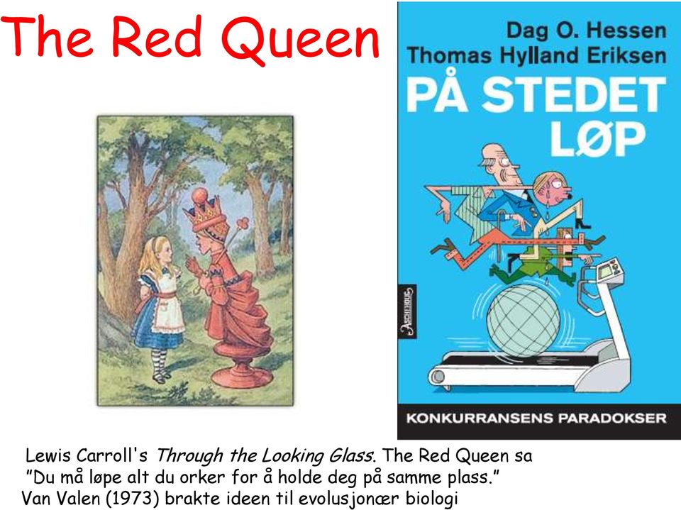 The Red Queen sa Du må løpe alt du orker for