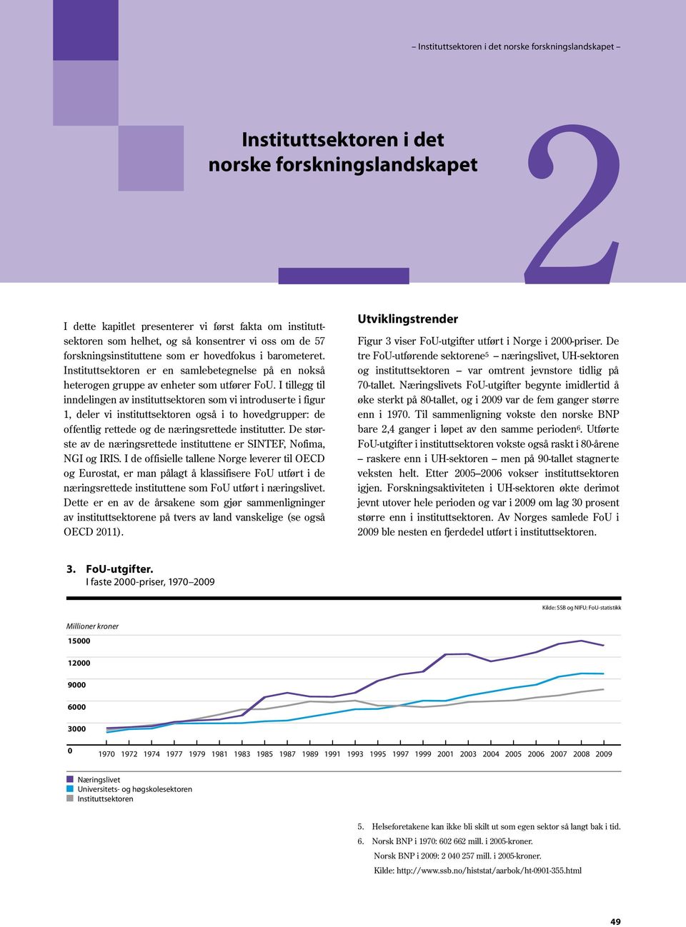 I tillegg til inndelingen av instituttsektoren som vi introduserte i figur 1, deler vi instituttsektoren også i to hovedgrupper: de offentlig rettede og de næringsrettede institutter.