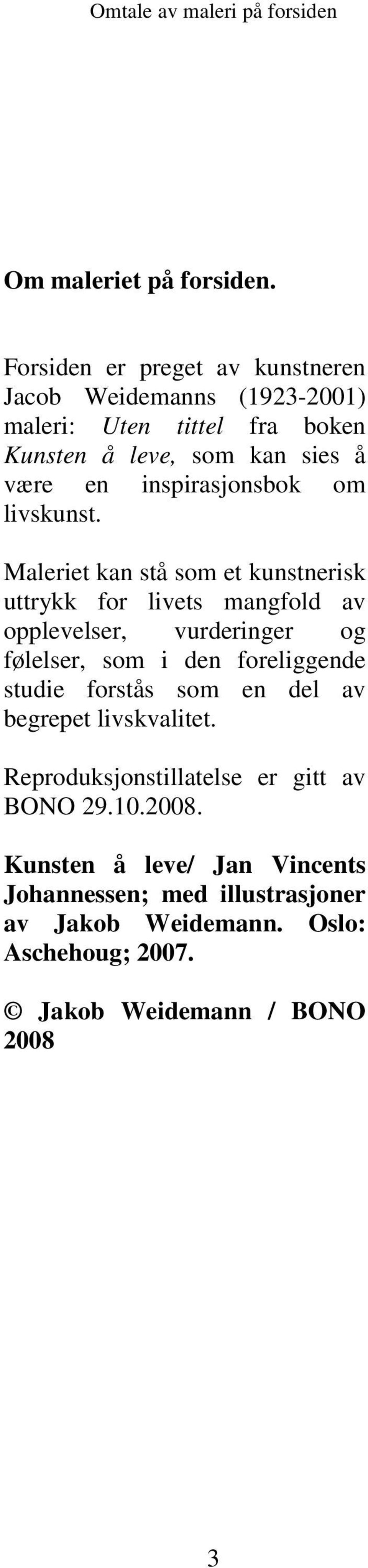 inspirasjonsbok om livskunst.