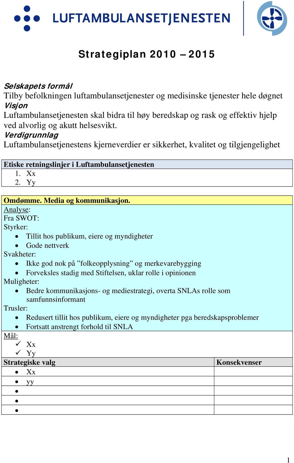 Yy Omdømme. Media og kommunikasjon.