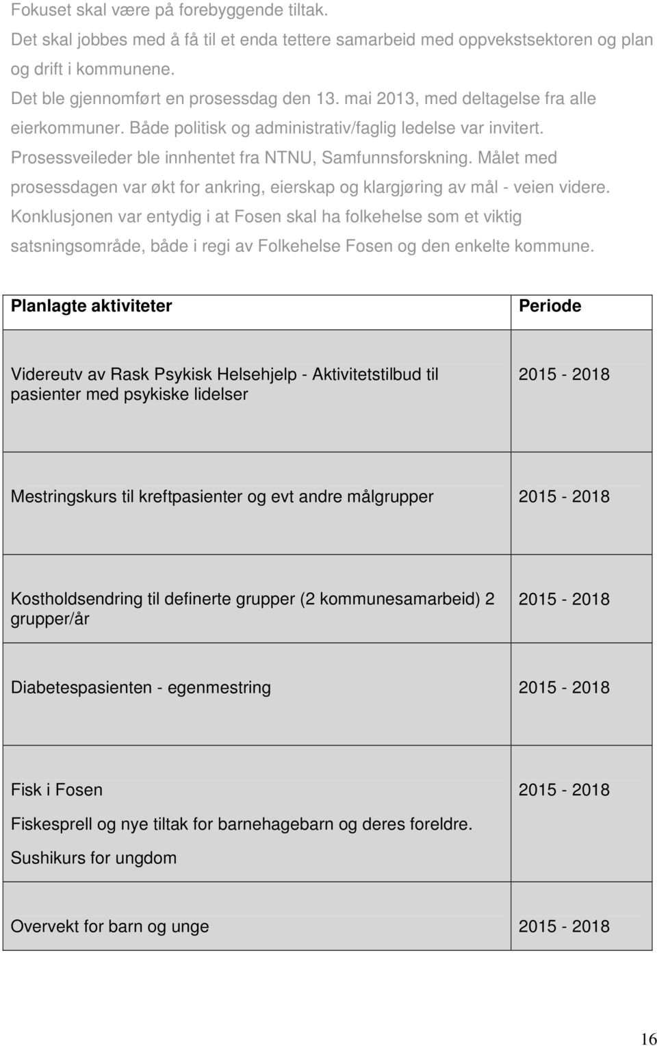 Målet med prosessdagen var økt for ankring, eierskap og klargjøring av mål - veien videre.