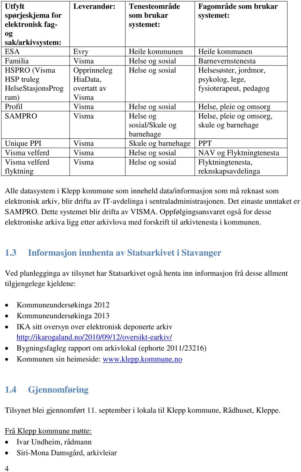 Visma Helse og sosial Helse, pleie og omsorg SAMPRO Visma Helse og sosial/skule og barnehage Helse, pleie og omsorg, skule og barnehage Unique PPI Visma Skule og barnehage PPT Visma velferd Visma