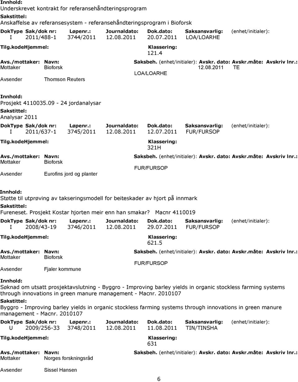 Prosjekt Kostar hjorten meir enn han smakar? Macnr 4110019 I 2008/43-19 3746/2011 12.08.2011 29.07.