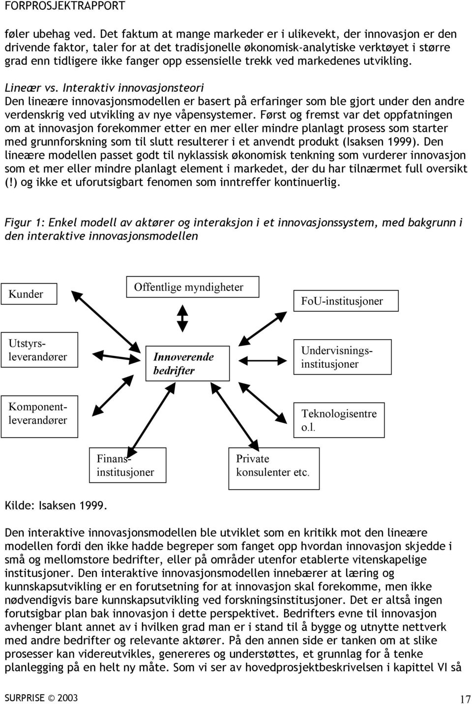 essensielle trekk ved markedenes utvikling. Lineær vs.