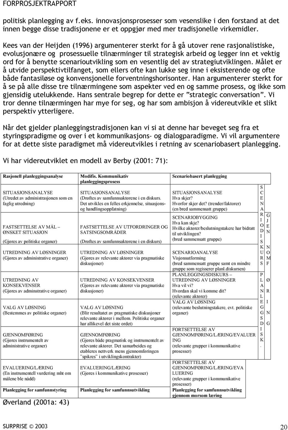 scenarioutvikling som en vesentlig del av strategiutviklingen.