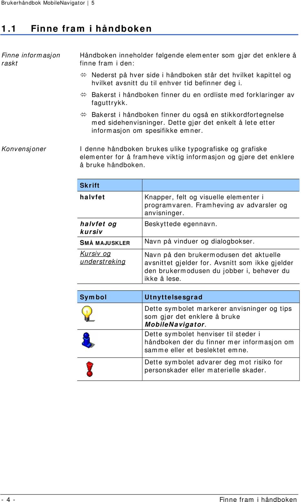 Bakerst i håndboken finner du også en stikkordfortegnelse med sidehenvisninger. Dette gjør det enkelt å lete etter informasjon om spesifikke emner.