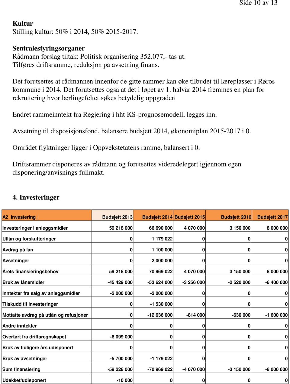 Det forutsettes også at det i løpet av 1.