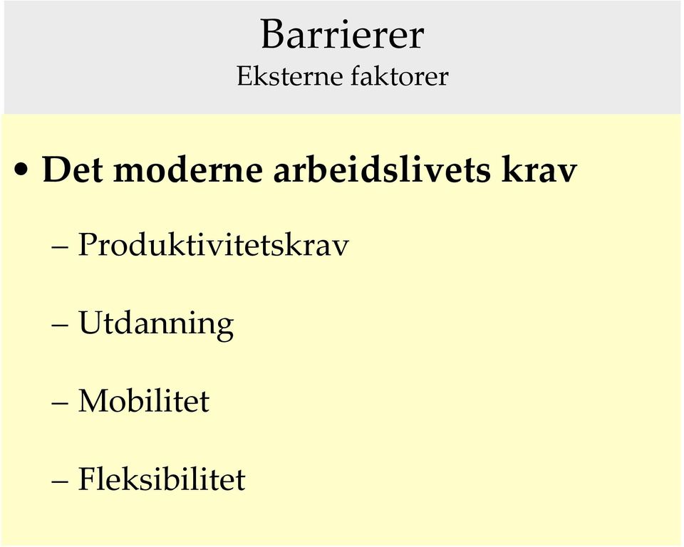 krav Produktivitetskrav