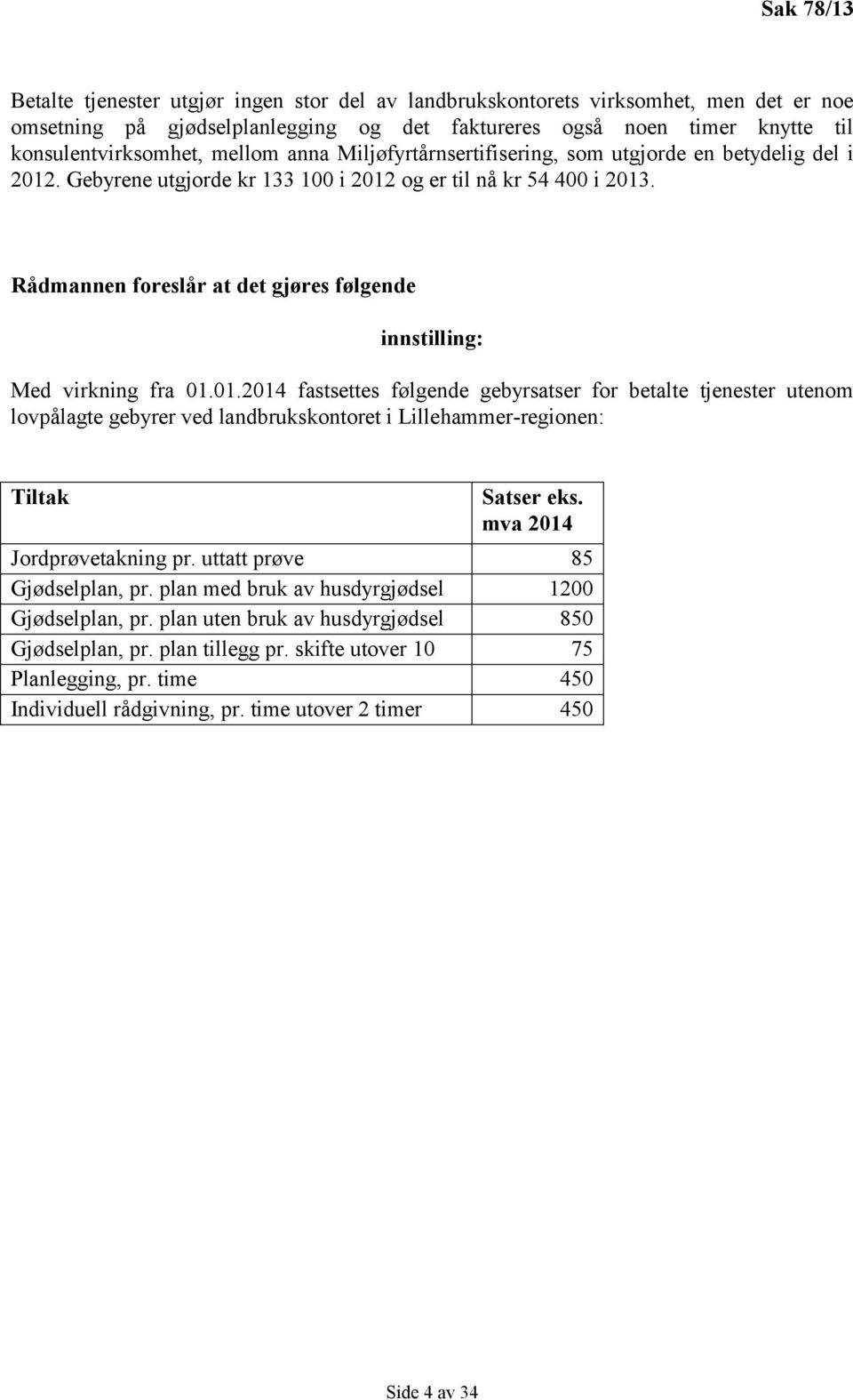 Rådmannen foreslår at det gjøres følgende innstilling: Med virkning fra 01.